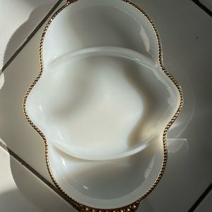 Fire King Milk Glass Serving Platter